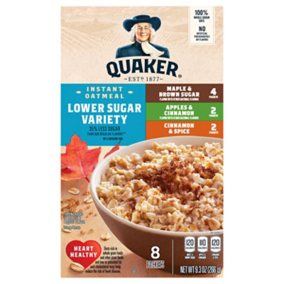 Quaker Instant Oatmeal Low Sugar Variety - 9.3 OZ - Image 2