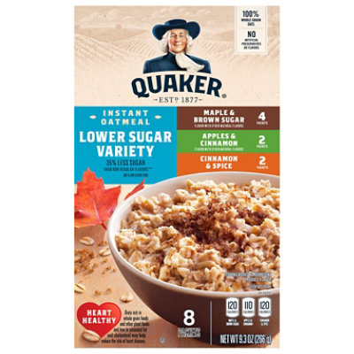 Quaker Instant Oatmeal Low Sugar Variety - 9.3 OZ - Image 1