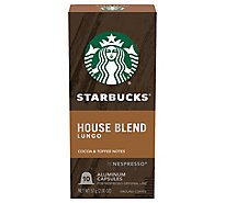 Starbucks Nespresso Medium House Blend Coffee Pods - 10 CT