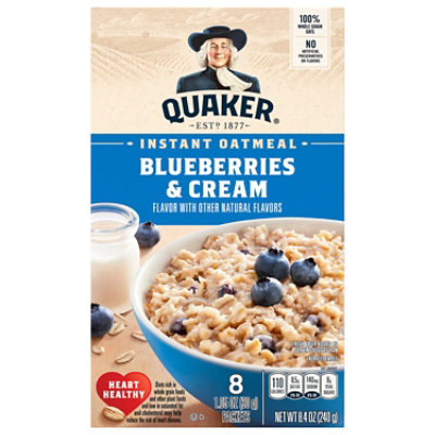 Quaker Instant Oatmeal Blueberry And Cream - 8.4 OZ - Image 3