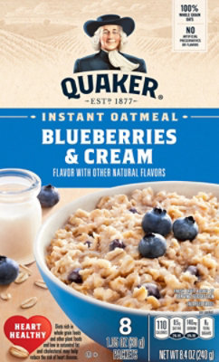 Quaker Instant Oatmeal Blueberry And Cream - 8.4 OZ - Image 2