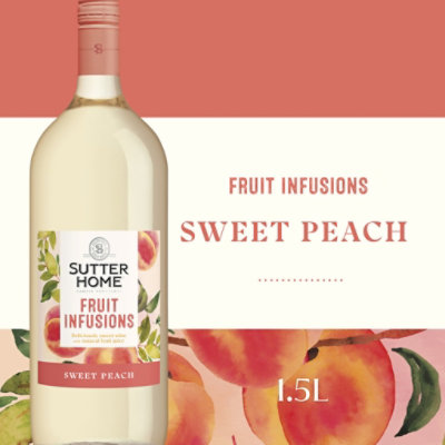 Sutter Home Fruit Infusions Sweet Peach White Wine Bottle - 1.5 Liter - Image 1