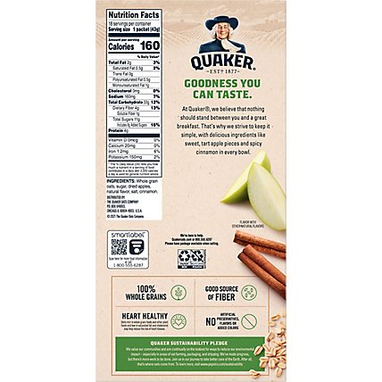 Quaker Apple & Cinnamon Instant Oatmeal - 27.3 OZ - Image 6