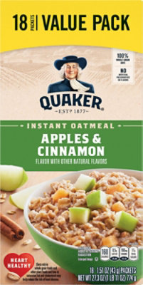 Quaker Apple & Cinnamon Instant Oatmeal - 27.3 OZ - Image 1