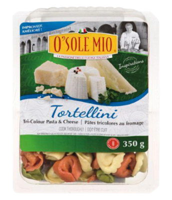 O Sole Mio Tortellini Tri-color Pasta & Cheese - 9 OZ - Image 1