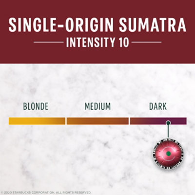 Starbucks Dark Roast Single Origin Sumatra Coffee Capsule for Nespresso Vertuo Box 8 Count - Each - Image 2