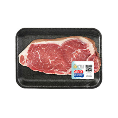 Aspen Ridge Natural Angus USDA Choice Beef Boneless New York Strip Steak - 1.00 Lb - Image 1