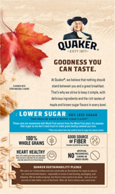 Quaker Instant Oatmeal Low Sugar Maple Brown Sugar - 9.5 OZ - Image 6