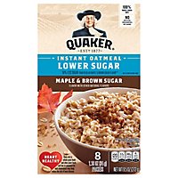 Quaker Instant Oatmeal Low Sugar Maple Brown Sugar - 9.5 OZ - Image 2