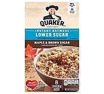 Quaker Instant Oatmeal Low Sugar Maple Brown Sugar - 9.5 OZ