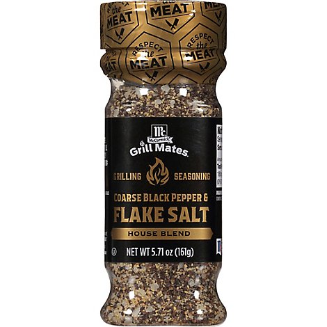 McCormick Grill Mates Coarse Black Pepper & Flake Salt Seasoning - 5.71 Oz