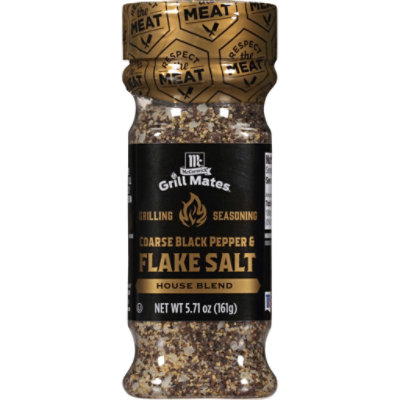 McCormick Grill Mates Coarse Black Pepper & Flake Salt Seasoning - 5.71 Oz