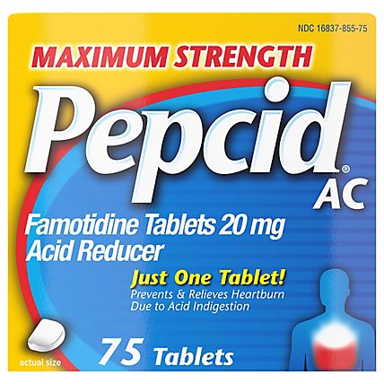 Pepcid Ac Max Strength Tabs 20mg - 75 CT - Image 3