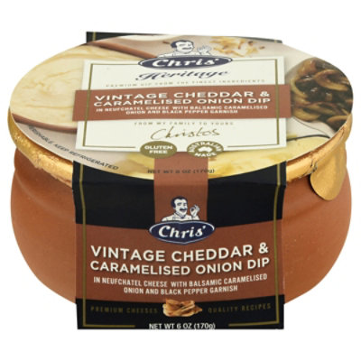 Chris Foods Cheddar & Carmalized Onion Dip - 6 OZ - Image 2