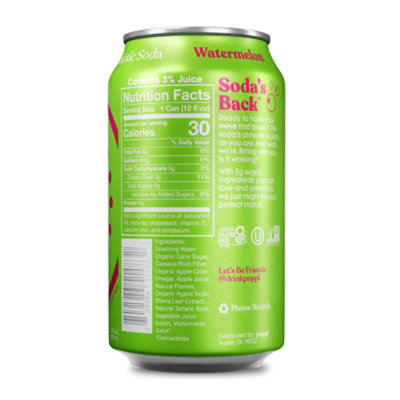 Poppi Watermelon Prebiotic Soda - 12 Fl. Oz. - Image 4