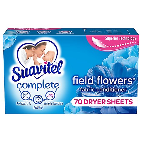 Suavitel Suavitel Cmplt Sheets Fc Fc Sheets Suav Cmplt Field Flowers Sheets - 70 CT