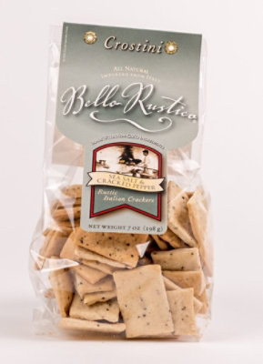 Bello Rustico Italian Crostini Crackers Sea Salt & Cracked Pepper - 7 OZ - Image 1