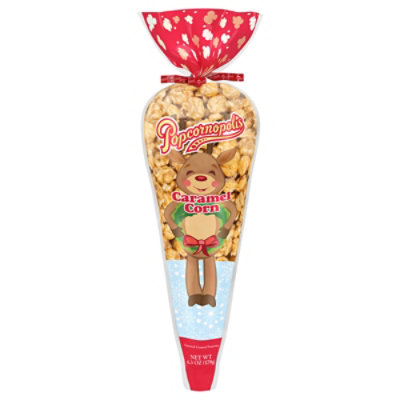 Popcornopolis Popcorn Cone Holiday Crml - 6.3 OZ