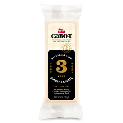 Cabot Cheese 3yr White Cheddar Bar - 8 OZ - Image 1