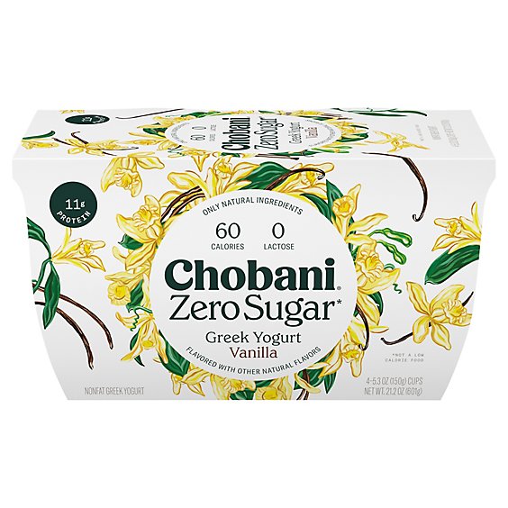 Chobani Zero Sugar Vanilla - 4-5.3 Oz