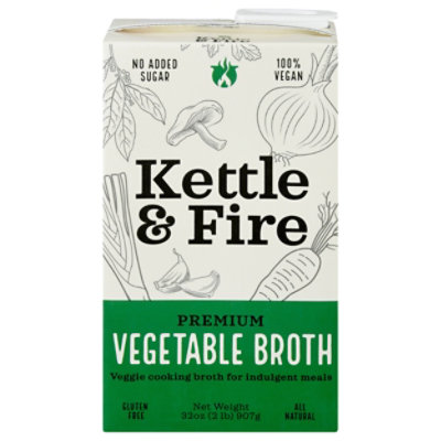 Kettle And Fire Broth Vegetable Cooking - 32 OZ