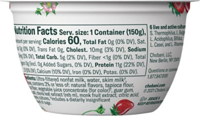 Chobani Zero Sugar Strawberry - 5.3 Oz - Image 7