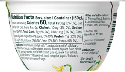 Chobani Zero Sugar Vanilla - 5.3 Oz - Image 7