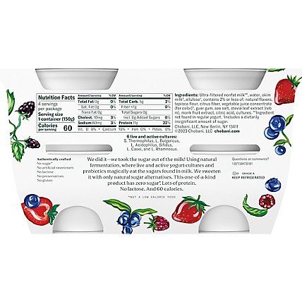 Chobani Zero Sugar Mixed Berry - 4-5.3 Oz - Image 6