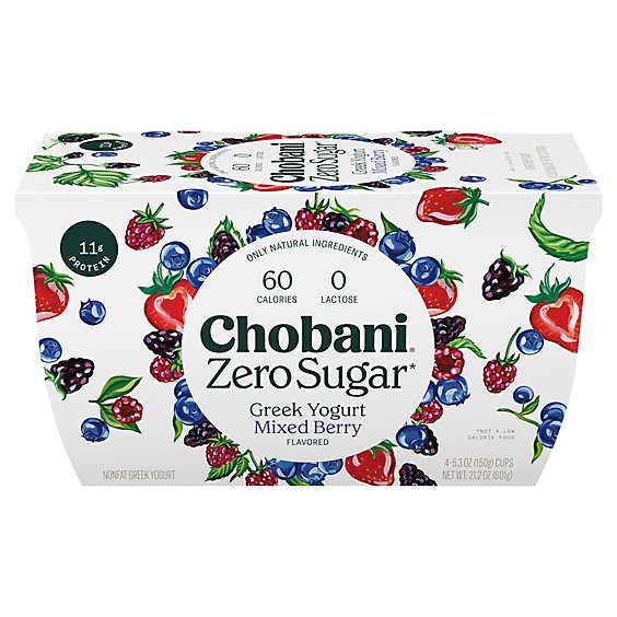 Chobani Zero Sugar Mixed Berry - 4-5.3 Oz