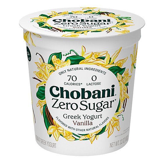 Chobani With Zero Sugar Vanilla - 32 OZ