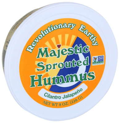 Majestic Garlic Raw Sprouted Hummus Cilantro Jalapeno - 8 OZ - Image 4