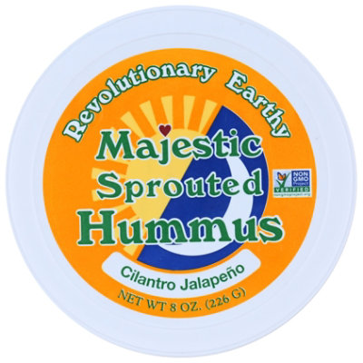 Majestic Garlic Raw Sprouted Hummus Cilantro Jalapeno - 8 OZ - Image 1