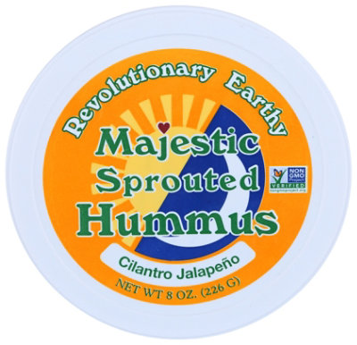 Majestic Garlic Raw Sprouted Hummus Cilantro Jalapeno - 8 OZ - Image 3