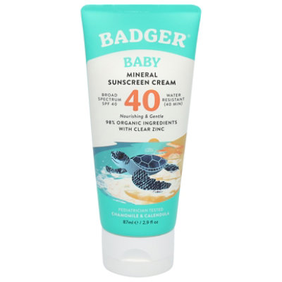 Badger Baby SPF 40 Mineral Sunscreen Cream - 2.9 Fl. Oz. - Image 3