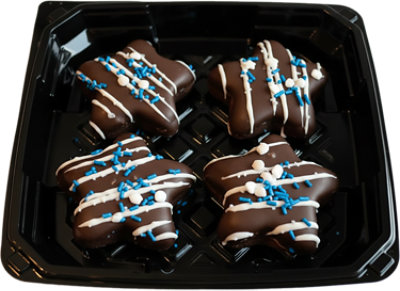 Chocolate Winter Star Cake - Each - Image 1