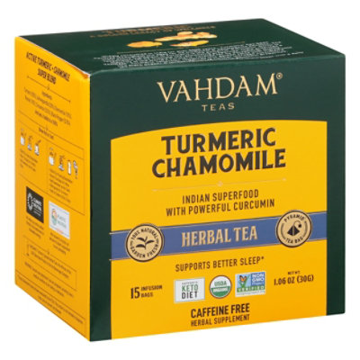 Vahdam Teas Herbal Trmrc Chamomile Bag - 1.06 OZ