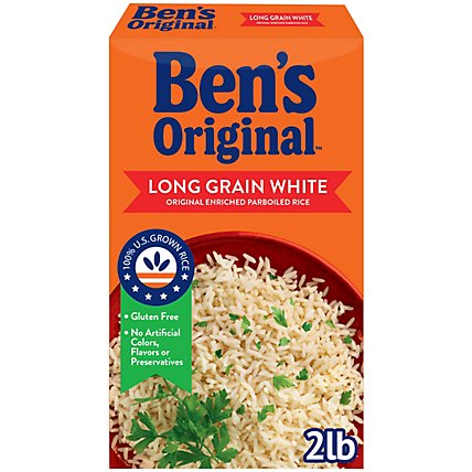 Ben's Original Long Grain White Enriched Parboiled Rice Box - 2 Lb - Image 1