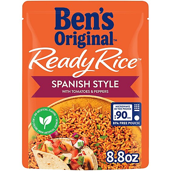 Ben's Original Ready Rice Easy Dinner Side Spanish Style Flavored Rice Pouch - 8.8 Oz