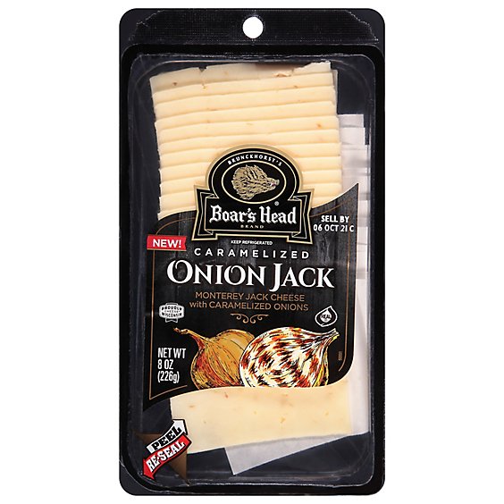 Boars Head Pre Sliced Caramelized Onion Jack Cheese - 8 Oz