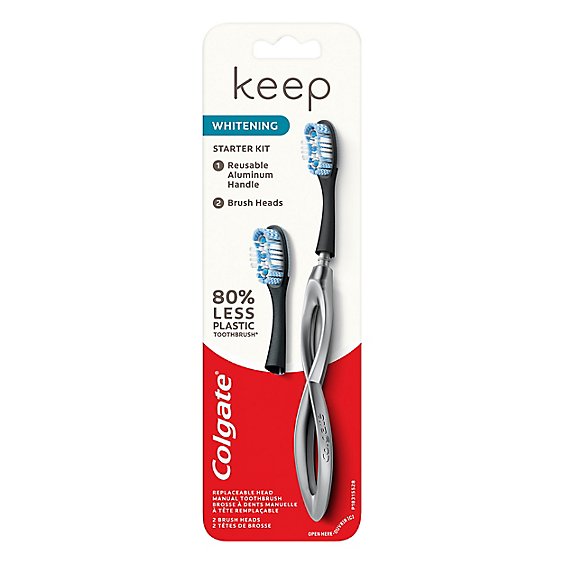 Colgate Keep Manual Toothbrush Whitening Starter Kit Silver - Each