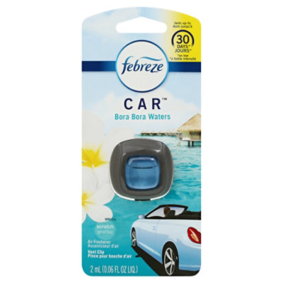 Febreze Car Air Freshener Bora Bora Waters (1 Count 0.06 Oz)