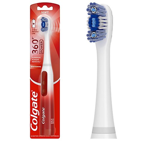 Colgate 360 Optic White Sonic Powered Battery Toothbrush - Each