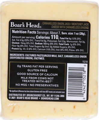 Boars Head Pre Cut Caramelized Onion Jack Cheese - 7 Oz - Image 7