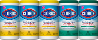 Clorox Disinfecting Crisp Lemon Fresh Scent Wipes 3 Pack - 5-85CT - Image 1