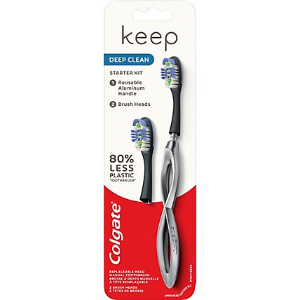 Colgate Keep Manual Toothbrush Deep Clean Starter Kit Silver - Each - Image 2