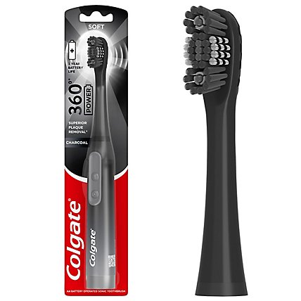 Colgate 360 Charcoal Sonic Powered Battery Toothbrush - Each - Image 2