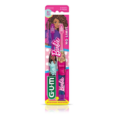 GUM Barbie For Ages 3 Plus Ultra Soft Training Toothbrush - 2 Count - Image 3