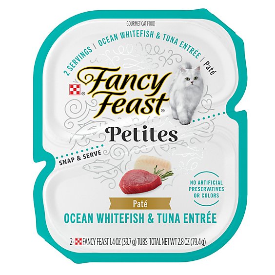 Fancy Feast Petites Ocean Whitefish Pate Wet Cat Food - 2.8 Oz