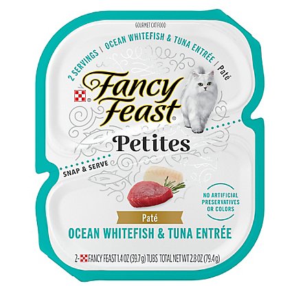 Fancy Feast Petites Ocean Whitefish Pate Wet Cat Food - 2.8 Oz - Image 1