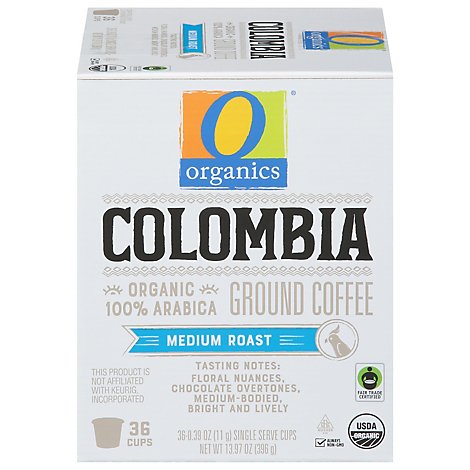 O Organics Coffee Pods Colombia - 36 CT